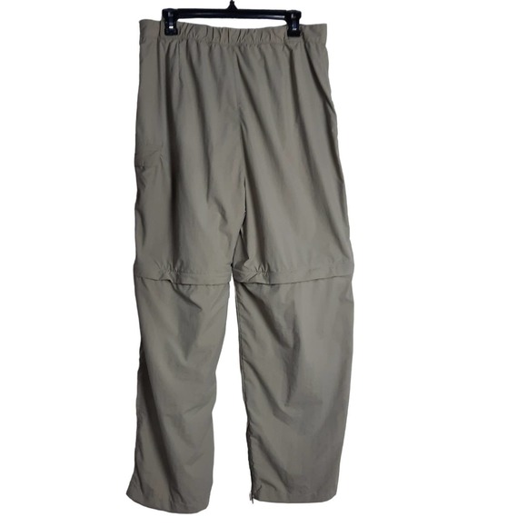 ExOffico Women's Convertible Zip Off Nylon Beige Cargo‎ Pants L - Picture 3 of 8